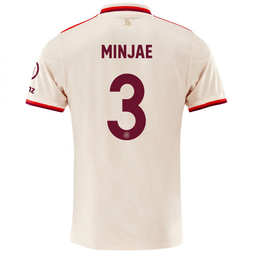 Niño Camiseta Min-Jae Kim #3 Lino Equipación Tercera 2024/25 La Camisa