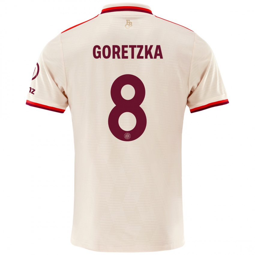 Niño Camiseta Leon Goretzka #8 Lino Equipación Tercera 2024/25 La Camisa