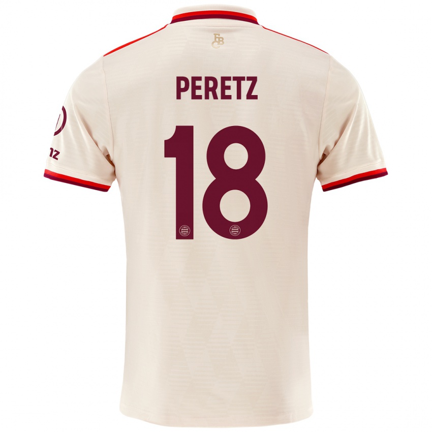 Niño Camiseta Daniel Peretz #18 Lino Equipación Tercera 2024/25 La Camisa