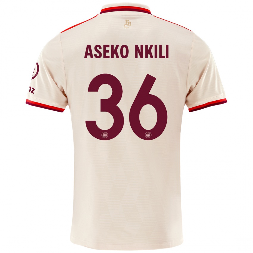 Niño Camiseta Noel Aseko Nkili #36 Lino Equipación Tercera 2024/25 La Camisa