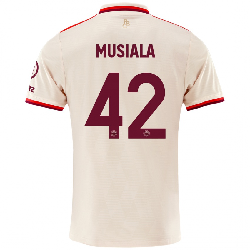 Niño Camiseta Jamal Musiala #42 Lino Equipación Tercera 2024/25 La Camisa