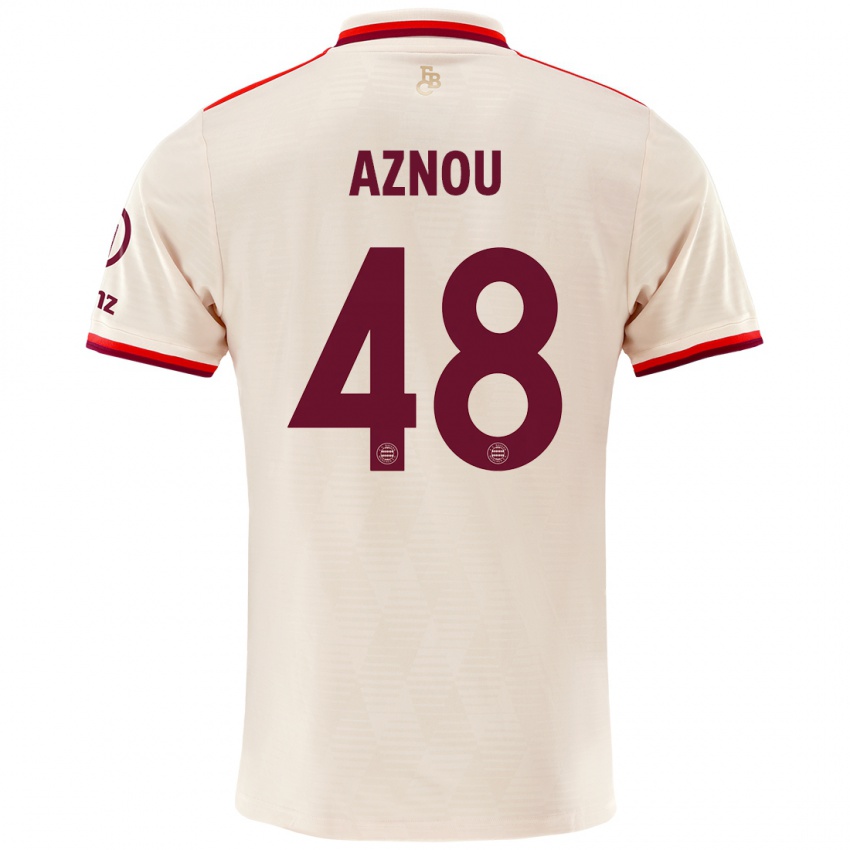 Niño Camiseta Adam Aznou #48 Lino Equipación Tercera 2024/25 La Camisa