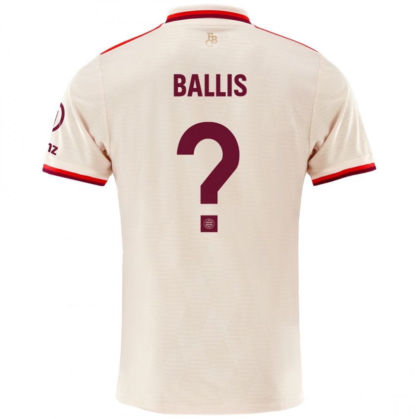 Niño Camiseta Benjamin Ballis #0 Lino Equipación Tercera 2024/25 La Camisa