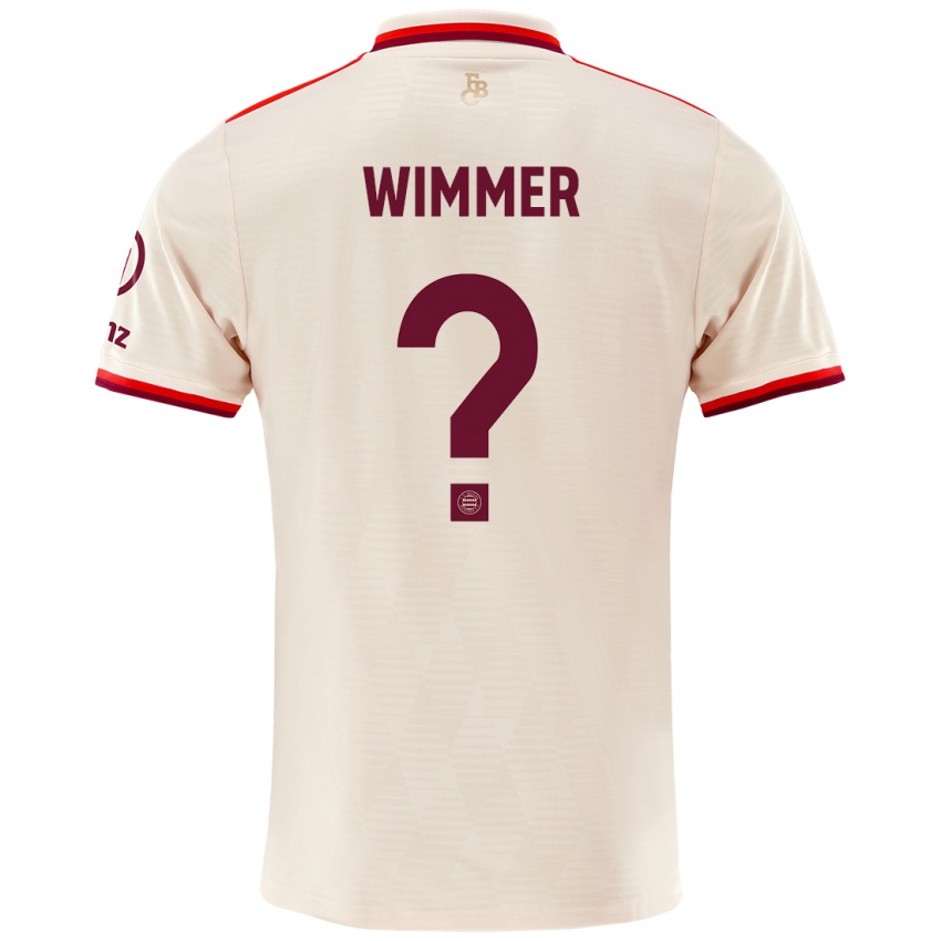 Niño Camiseta Benedikt Wimmer #0 Lino Equipación Tercera 2024/25 La Camisa