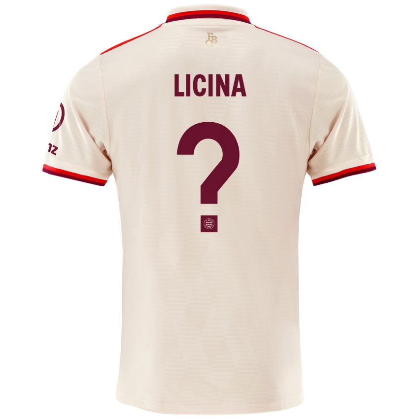 Niño Camiseta Adin Licina #0 Lino Equipación Tercera 2024/25 La Camisa