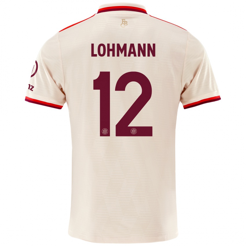 Niño Camiseta Sydney Lohmann #12 Lino Equipación Tercera 2024/25 La Camisa