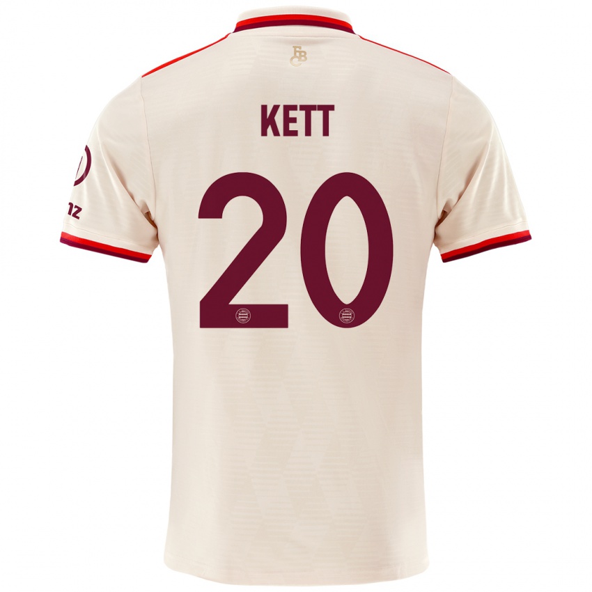 Niño Camiseta Franziska Kett #20 Lino Equipación Tercera 2024/25 La Camisa