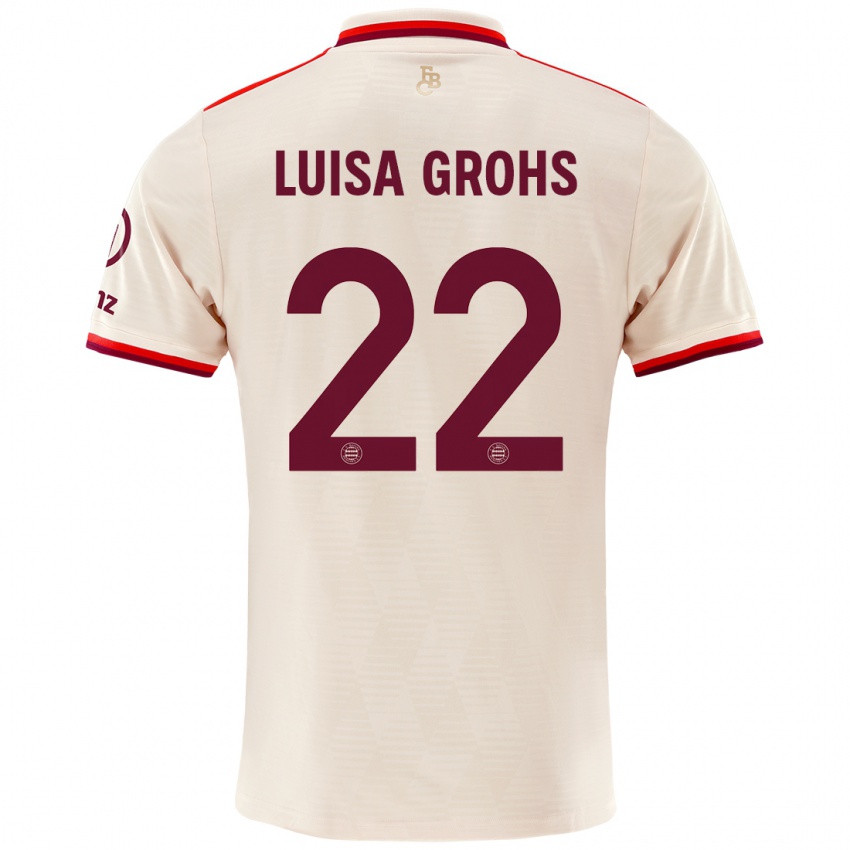 Niño Camiseta Maria Luisa Grohs #22 Lino Equipación Tercera 2024/25 La Camisa