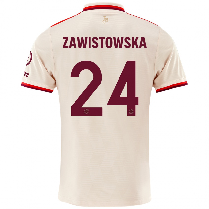 Niño Camiseta Weronika Zawistowska #24 Lino Equipación Tercera 2024/25 La Camisa