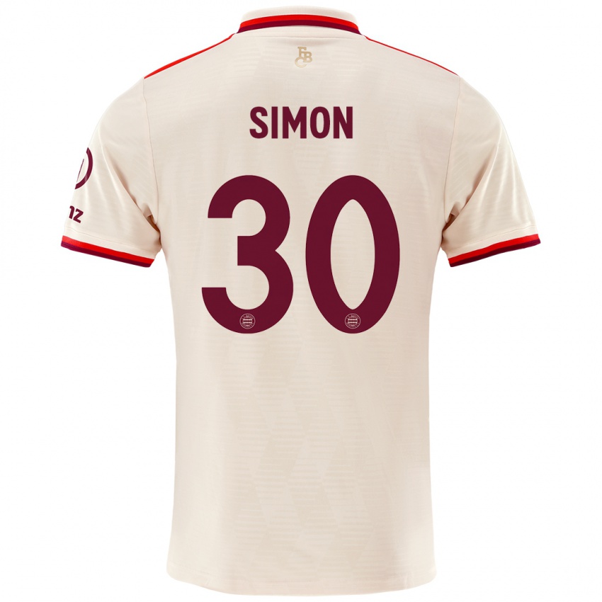 Niño Camiseta Carolin Simon #30 Lino Equipación Tercera 2024/25 La Camisa