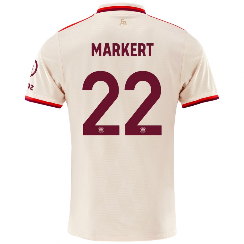 Niño Camiseta Leon Markert #22 Lino Equipación Tercera 2024/25 La Camisa