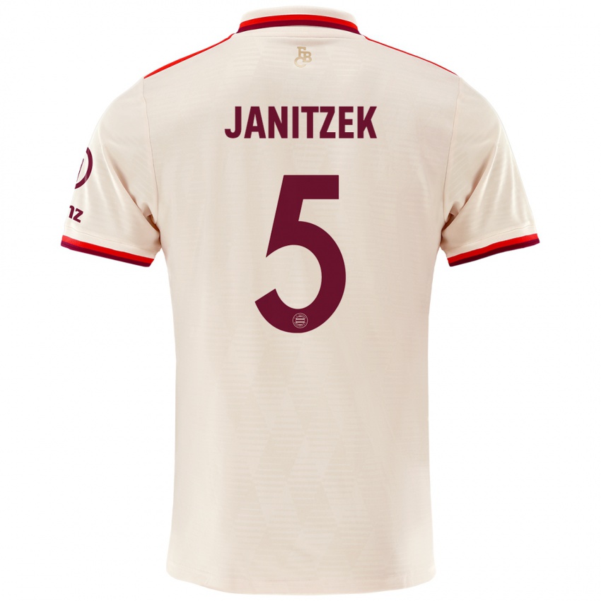 Niño Camiseta Justin Janitzek #5 Lino Equipación Tercera 2024/25 La Camisa