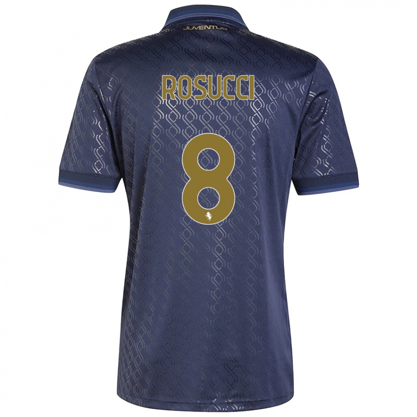 Niño Camiseta Martina Rosucci #8 Azul Marino Equipación Tercera 2024/25 La Camisa