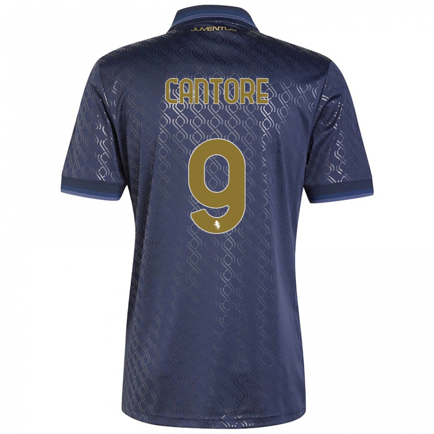 Niño Camiseta Sofia Cantore #9 Azul Marino Equipación Tercera 2024/25 La Camisa