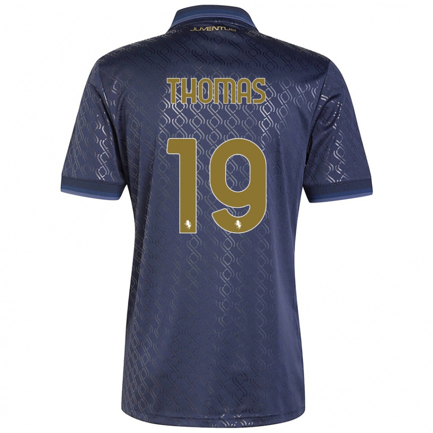 Niño Camiseta Lindsey Thomas #19 Azul Marino Equipación Tercera 2024/25 La Camisa