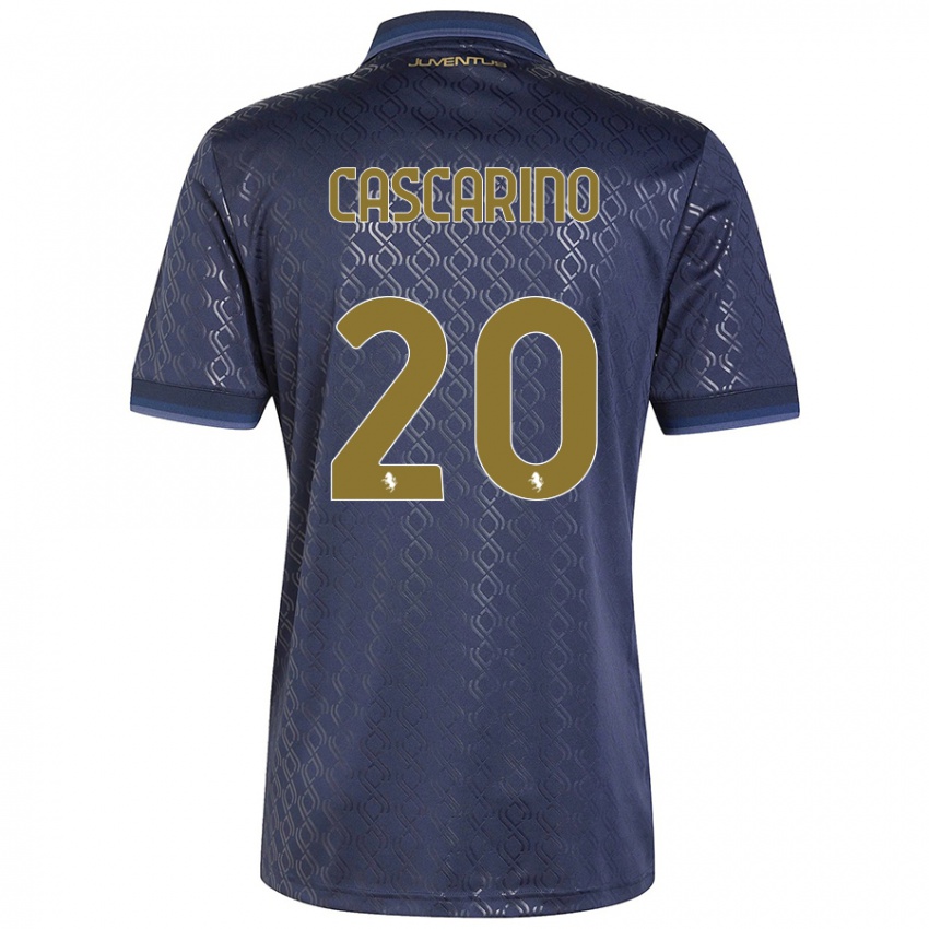 Niño Camiseta Estelle Cascarino #20 Azul Marino Equipación Tercera 2024/25 La Camisa