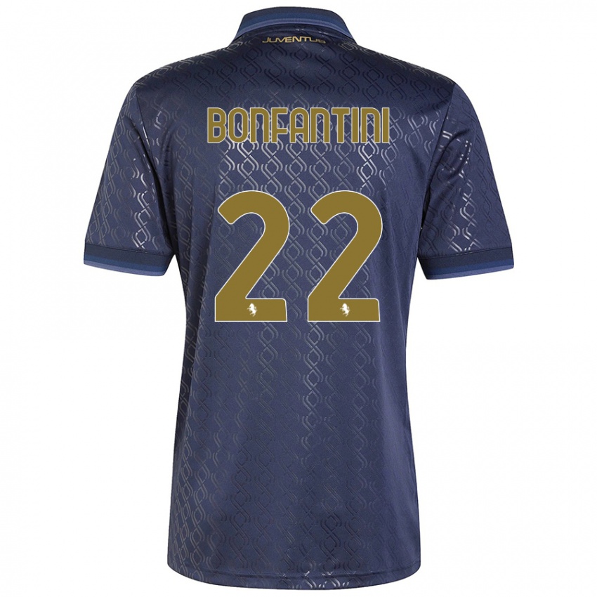 Niño Camiseta Agnese Bonfantini #22 Azul Marino Equipación Tercera 2024/25 La Camisa