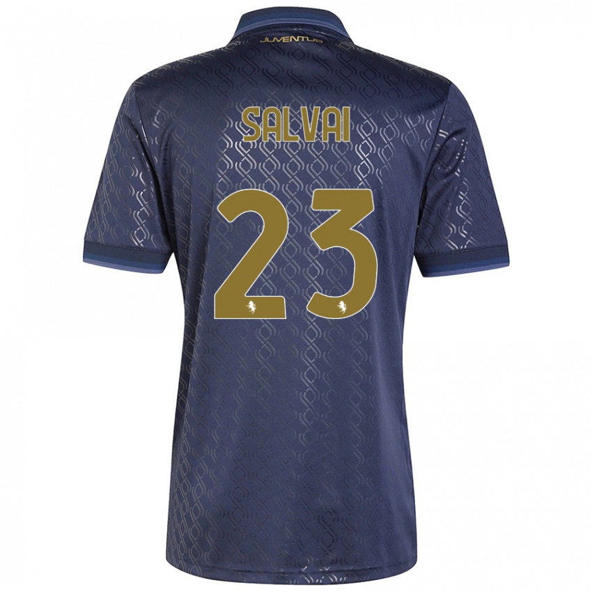 Niño Camiseta Cecilia Salvai #23 Azul Marino Equipación Tercera 2024/25 La Camisa