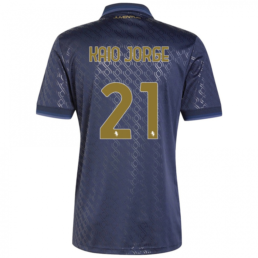 Niño Camiseta Kaio Jorge #21 Azul Marino Equipación Tercera 2024/25 La Camisa