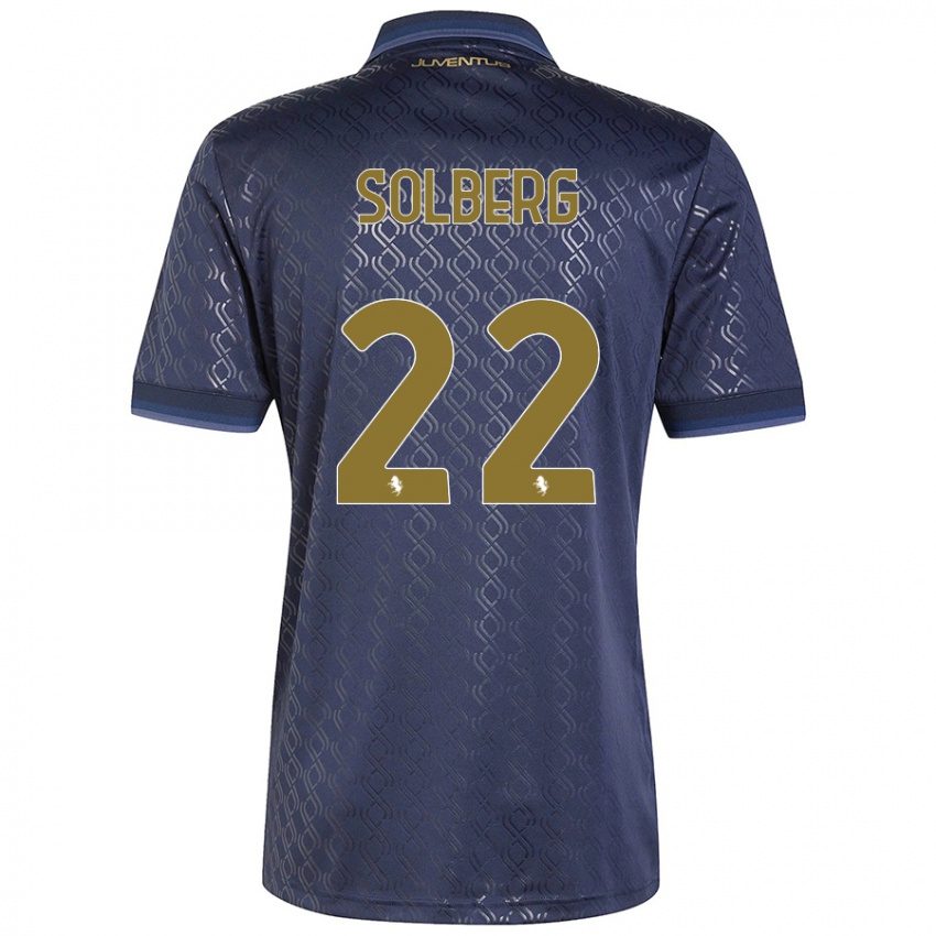 Niño Camiseta Elias Solberg #22 Azul Marino Equipación Tercera 2024/25 La Camisa