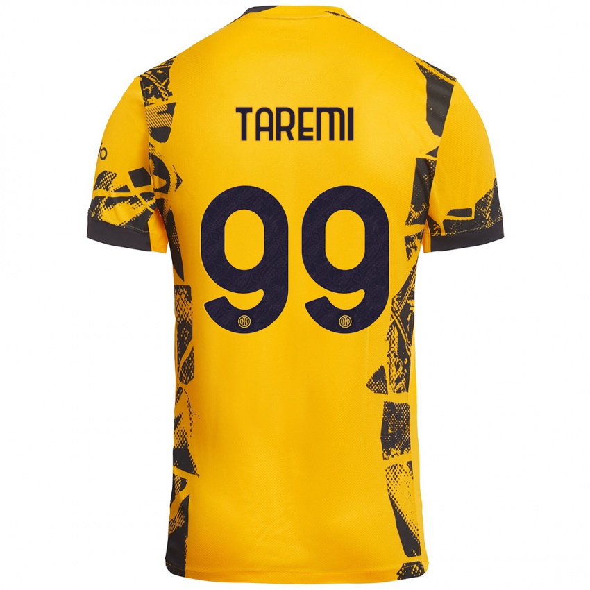 Niño Camiseta Mehdi Taremi #99 Dorado Negro Equipación Tercera 2024/25 La Camisa