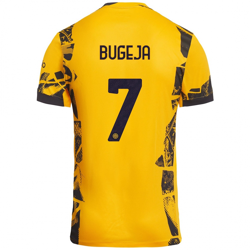 Niño Camiseta Haley Bugeja #7 Dorado Negro Equipación Tercera 2024/25 La Camisa