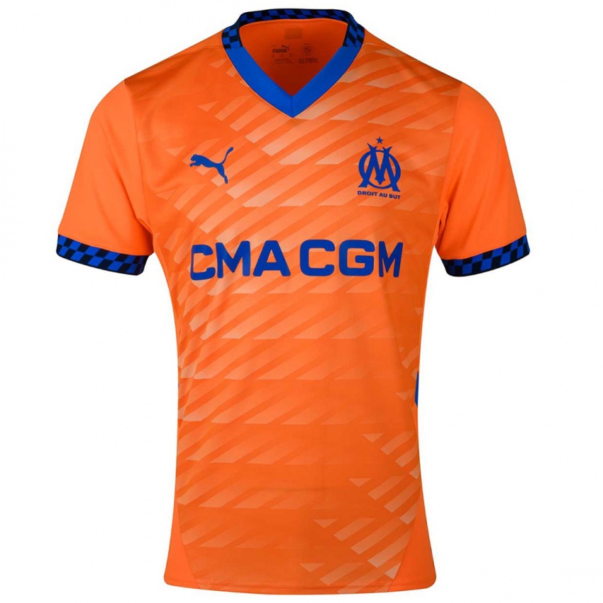 Niño Camiseta Mason Greenwood #10 Naranja Azul Oscuro Equipación Tercera 2024/25 La Camisa