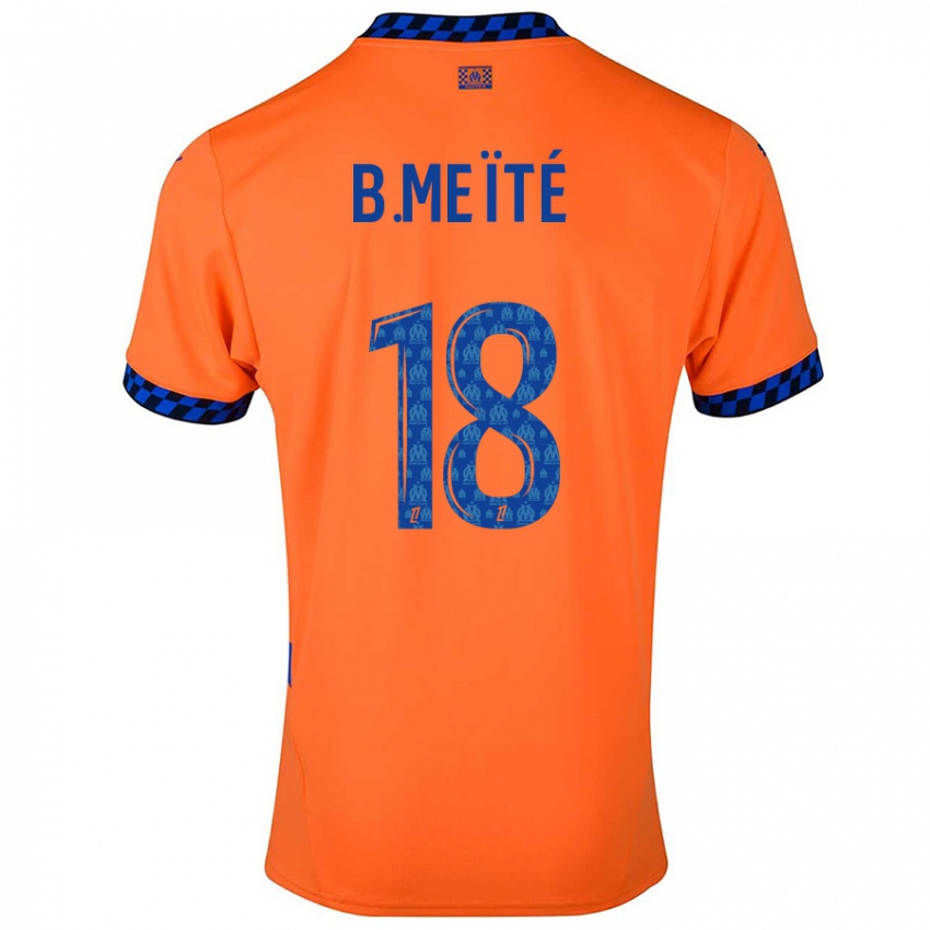 Niño Camiseta Bamo Meïté #18 Naranja Azul Oscuro Equipación Tercera 2024/25 La Camisa