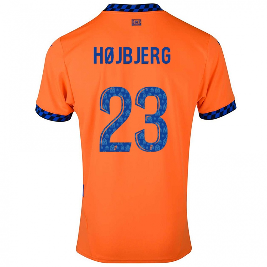 Niño Camiseta Pierre Emile Hojbjerg #23 Naranja Azul Oscuro Equipación Tercera 2024/25 La Camisa