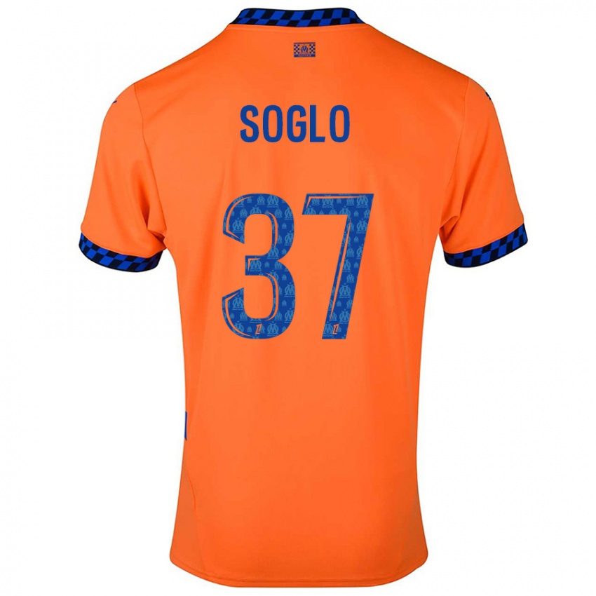 Niño Camiseta Emran Soglo #37 Naranja Azul Oscuro Equipación Tercera 2024/25 La Camisa