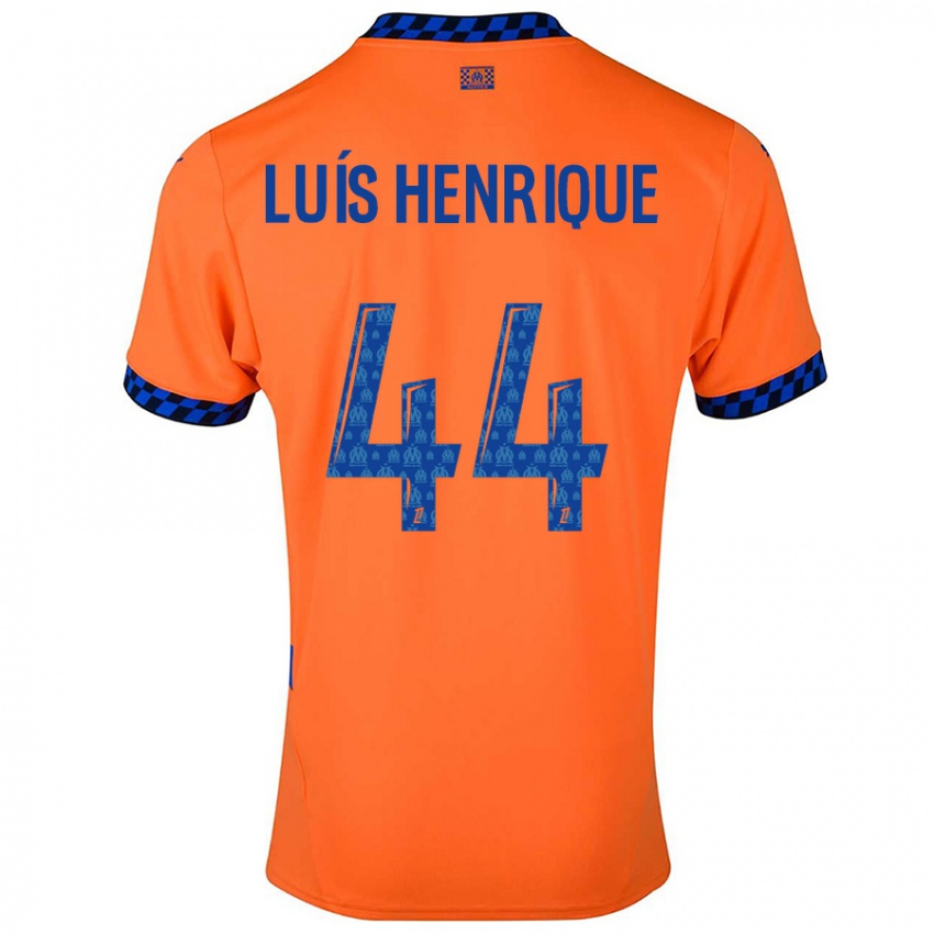 Niño Camiseta Luis Henrique #44 Naranja Azul Oscuro Equipación Tercera 2024/25 La Camisa