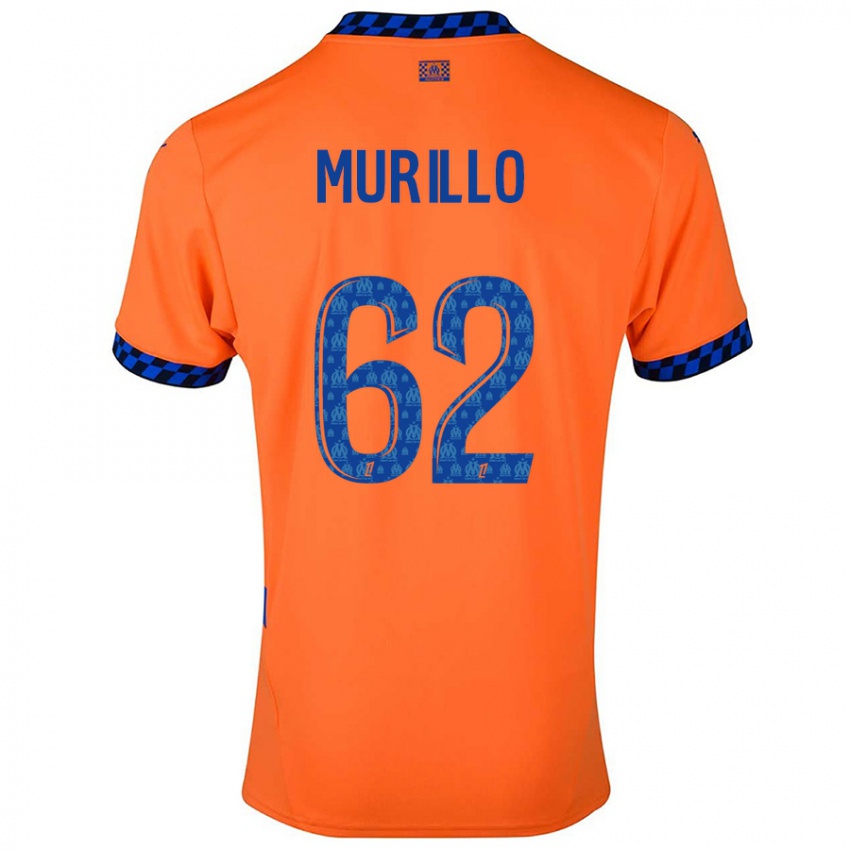 Niño Camiseta Amir Murillo #62 Naranja Azul Oscuro Equipación Tercera 2024/25 La Camisa