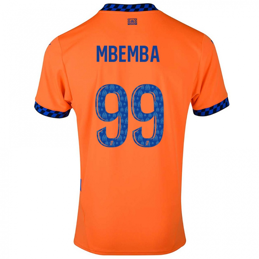 Niño Camiseta Chancel Mbemba #99 Naranja Azul Oscuro Equipación Tercera 2024/25 La Camisa