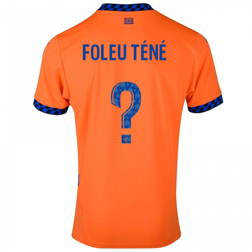 Niño Camiseta Krys Foleu Téné #0 Naranja Azul Oscuro Equipación Tercera 2024/25 La Camisa