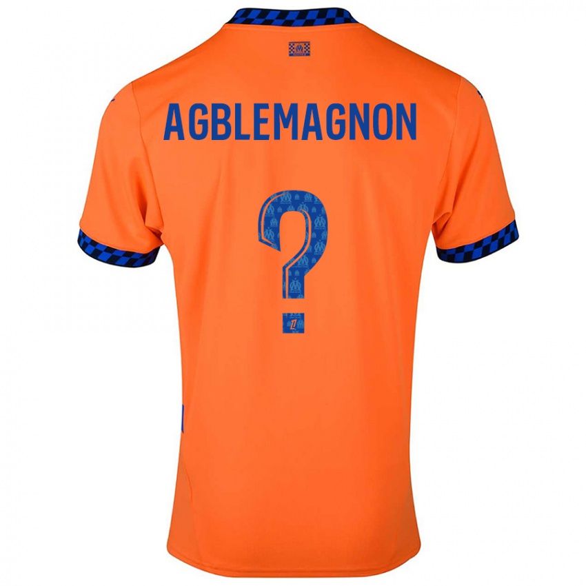 Niño Camiseta Jordan Agblemagnon #0 Naranja Azul Oscuro Equipación Tercera 2024/25 La Camisa