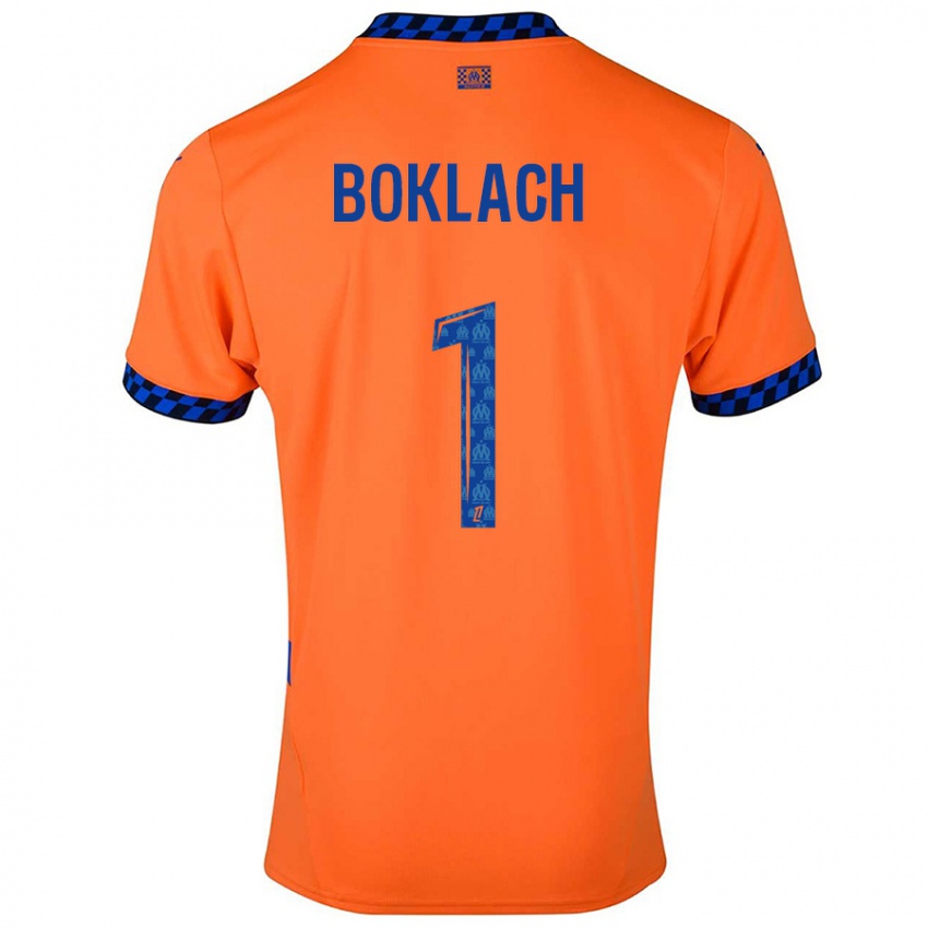 Niño Camiseta Kateryna Boklach #1 Naranja Azul Oscuro Equipación Tercera 2024/25 La Camisa