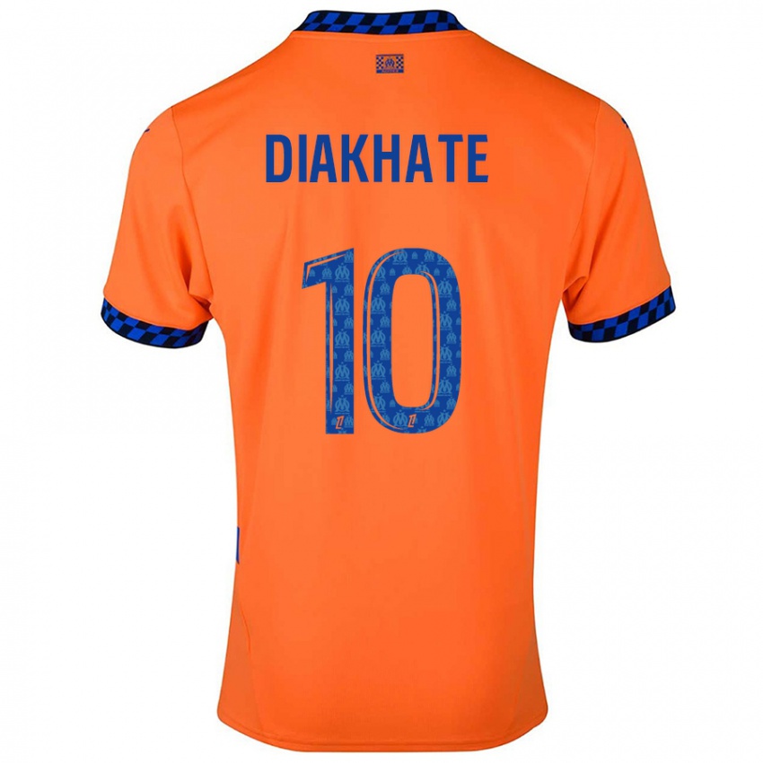 Niño Camiseta Ndeye Awa Diakhaté #10 Naranja Azul Oscuro Equipación Tercera 2024/25 La Camisa