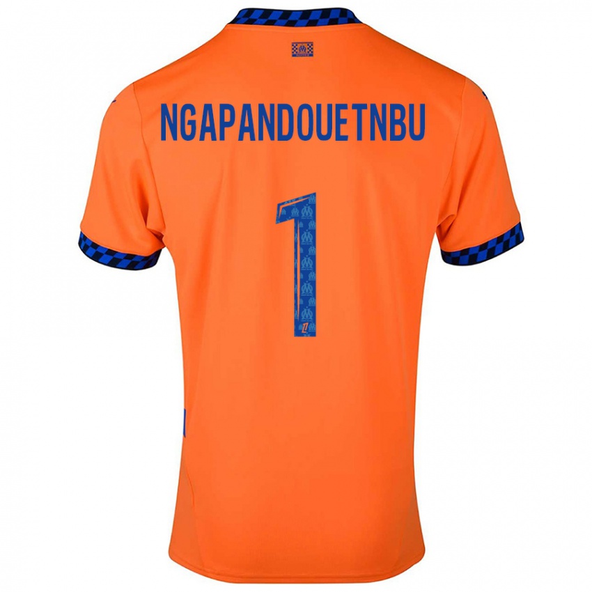 Niño Camiseta Simon Ngapandouetnbu #1 Naranja Azul Oscuro Equipación Tercera 2024/25 La Camisa