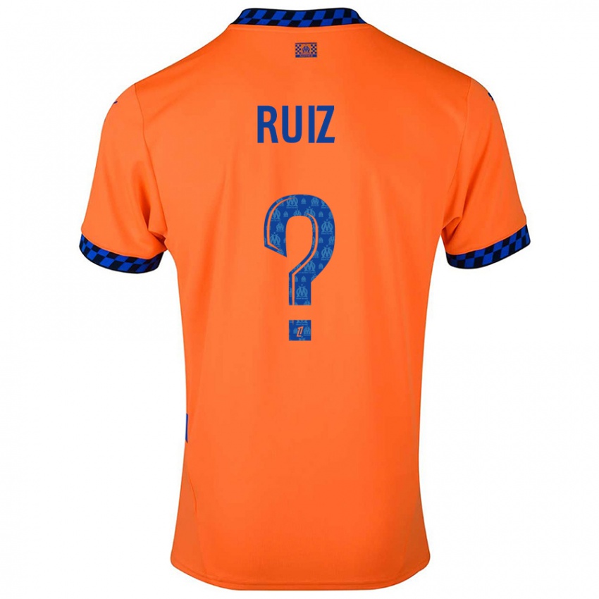 Niño Camiseta Pedro Ruiz #0 Naranja Azul Oscuro Equipación Tercera 2024/25 La Camisa