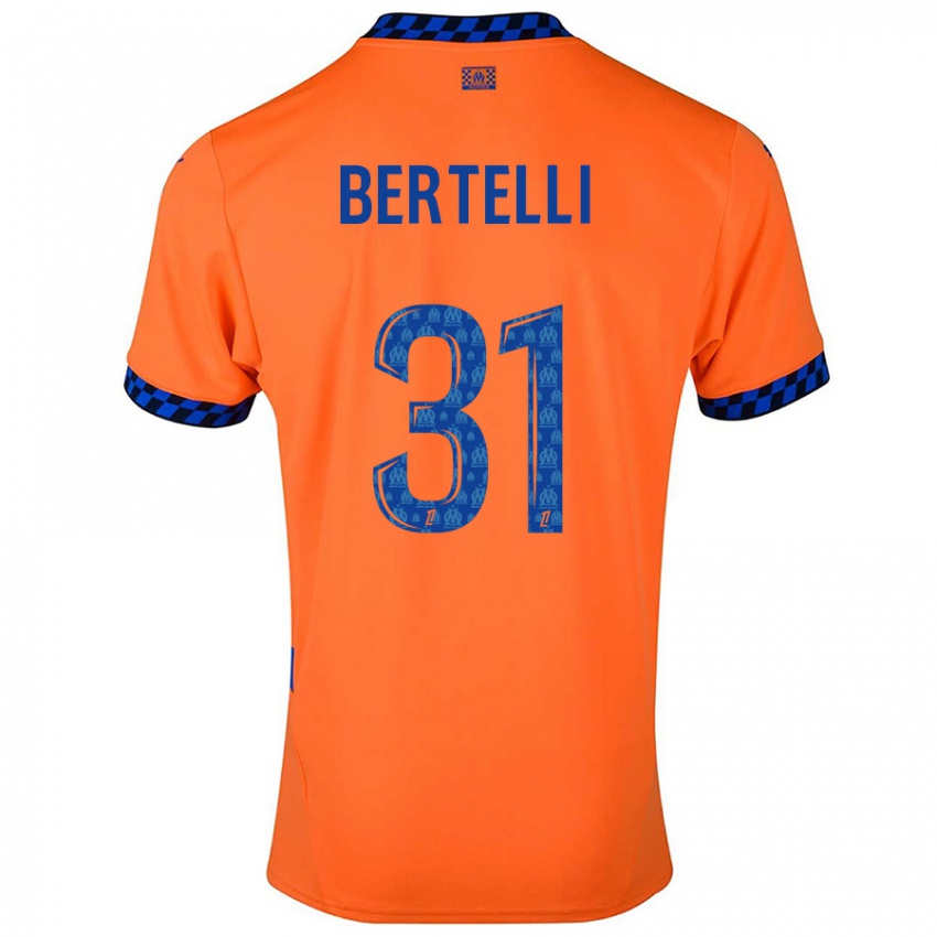 Niño Camiseta Ugo Bertelli #31 Naranja Azul Oscuro Equipación Tercera 2024/25 La Camisa