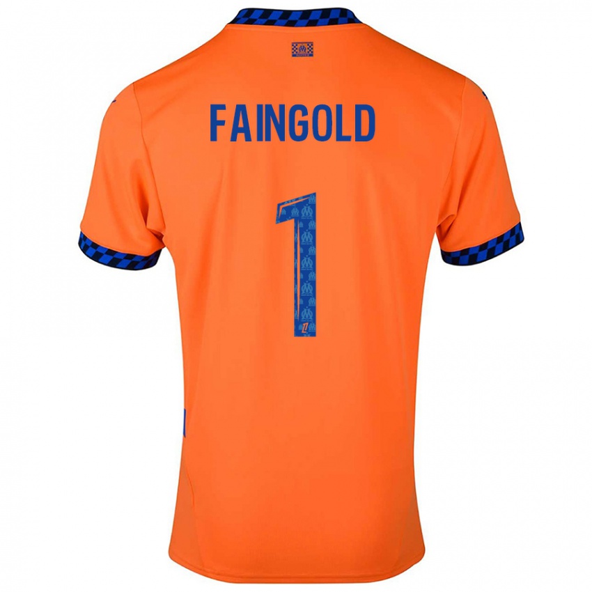 Niño Camiseta Abbie Faingold #1 Naranja Azul Oscuro Equipación Tercera 2024/25 La Camisa