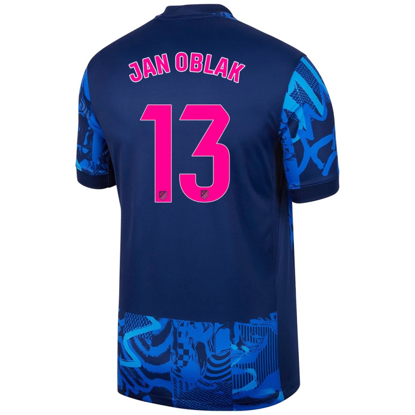 Niño Camiseta Jan Oblak #13 Azul Real Equipación Tercera 2024/25 La Camisa