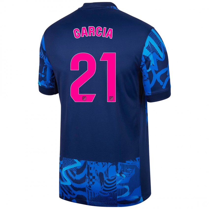 Niño Camiseta Sheila Garcia #21 Azul Real Equipación Tercera 2024/25 La Camisa