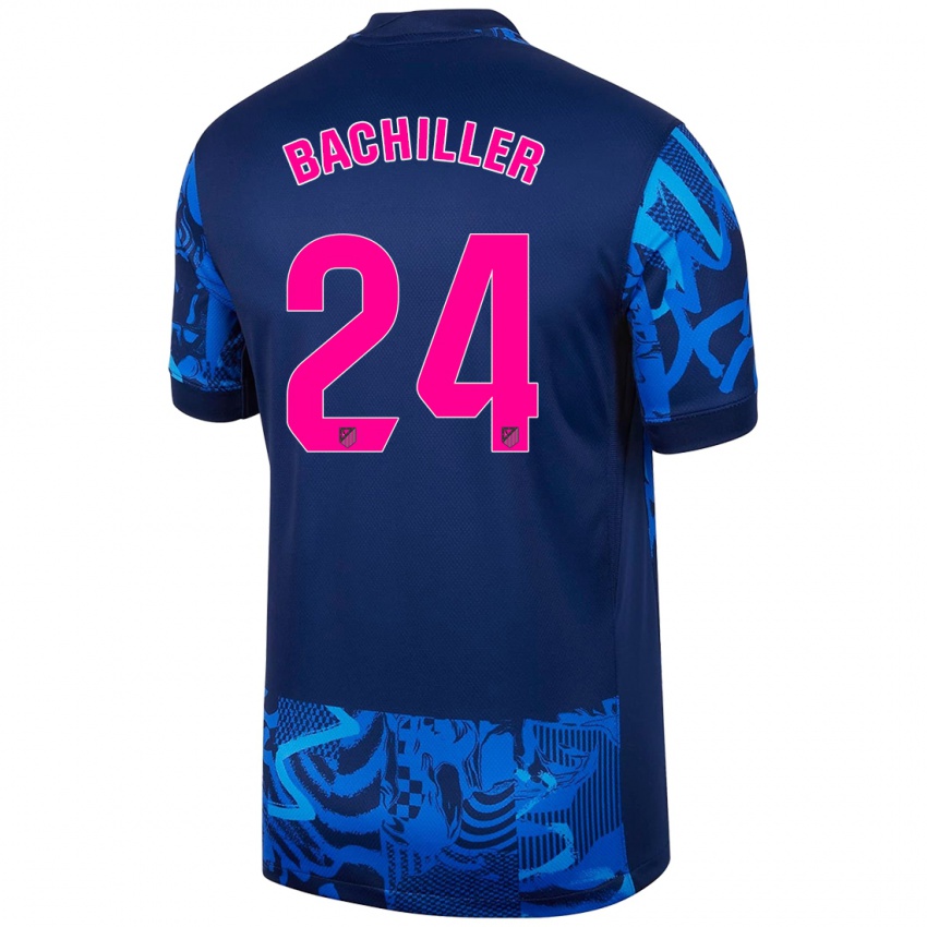 Niño Camiseta Iker Bachiller #24 Azul Real Equipación Tercera 2024/25 La Camisa