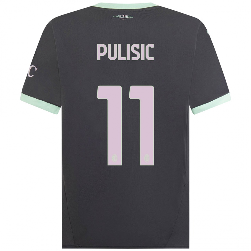 Niño Camiseta Christian Pulisic #11 Gris Equipación Tercera 2024/25 La Camisa