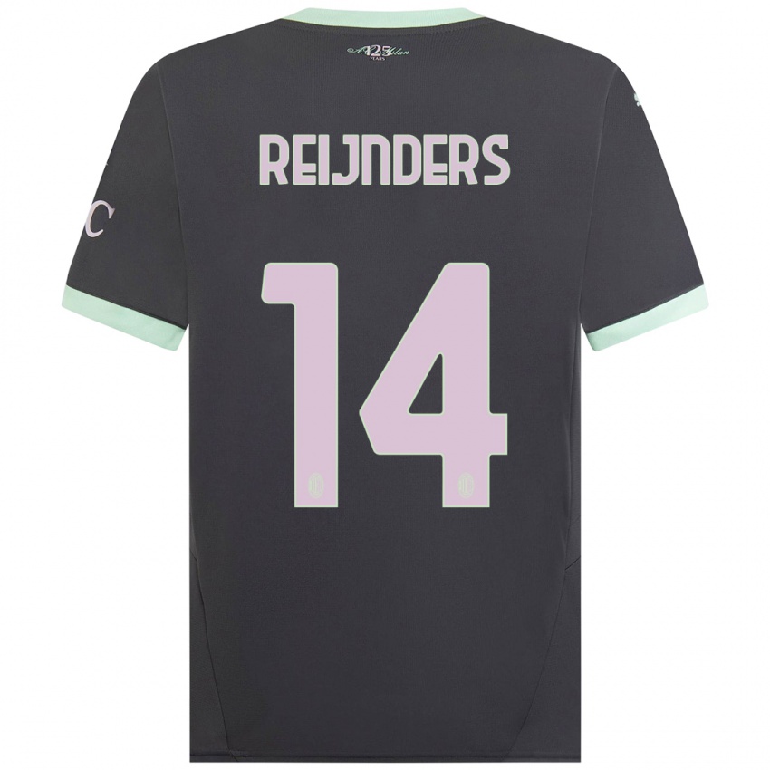 Niño Camiseta Tijjani Reijnders #14 Gris Equipación Tercera 2024/25 La Camisa