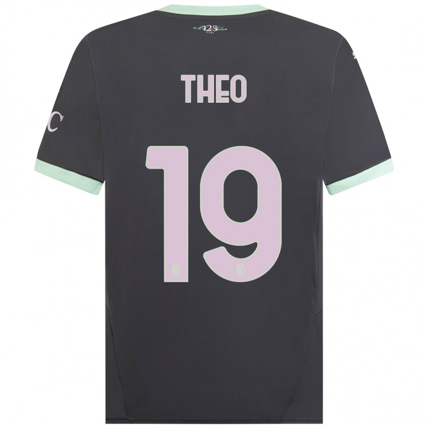 Niño Camiseta Theo Hernandez #19 Gris Equipación Tercera 2024/25 La Camisa