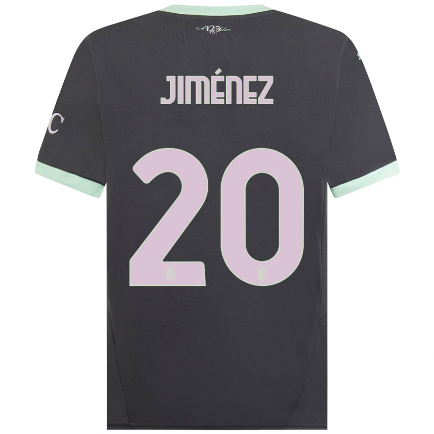 Niño Camiseta Álex Jiménez #20 Gris Equipación Tercera 2024/25 La Camisa