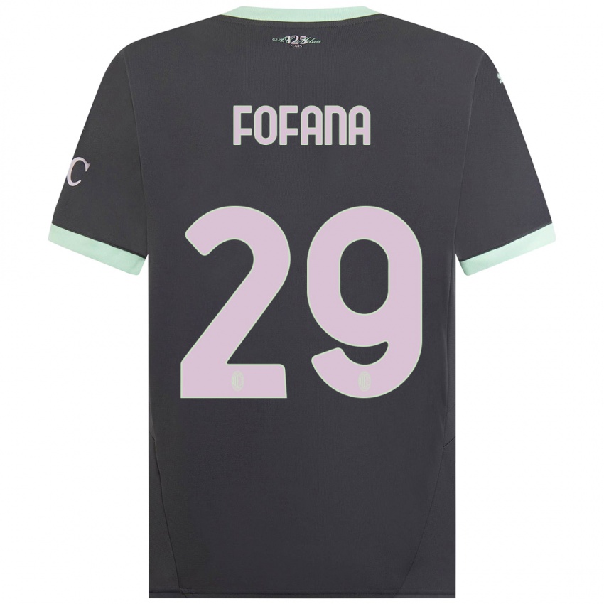 Niño Camiseta Youssouf Fofana #29 Gris Equipación Tercera 2024/25 La Camisa