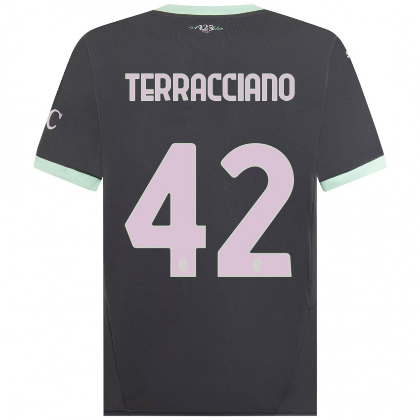 Niño Camiseta Filippo Terracciano #42 Gris Equipación Tercera 2024/25 La Camisa